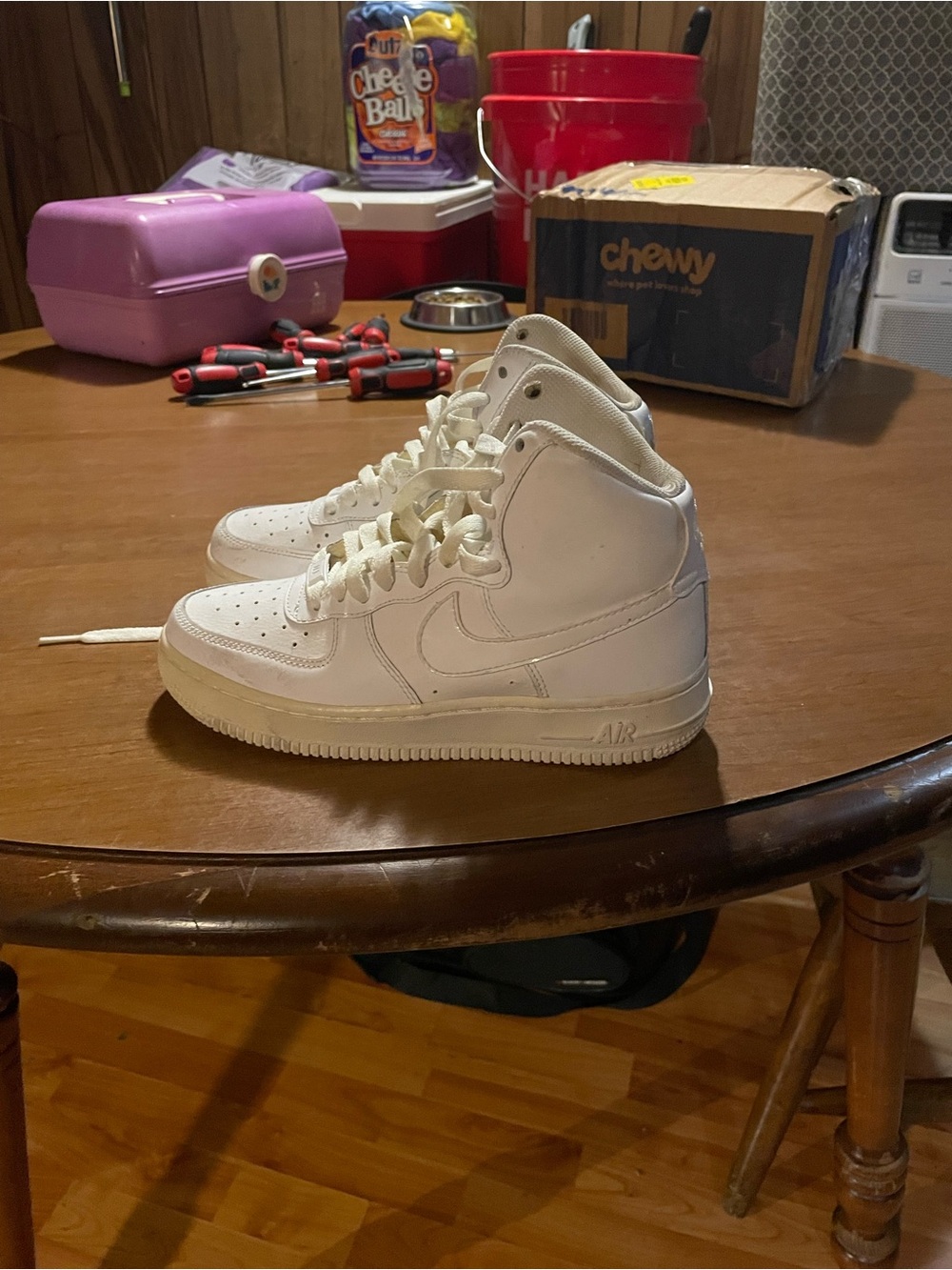 Nike White High-Top Sneakers - Classic Air Force Style